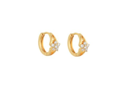 Brinco Clássico Argola Flor — Ref. BR2380006