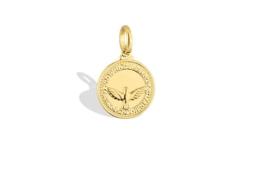 Pingente Clássico Medalha Espirito Santo Liso — Ref. PG0280000